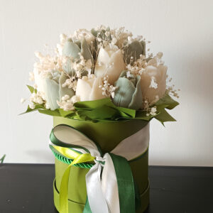 Flower Box Zielone Tulipany